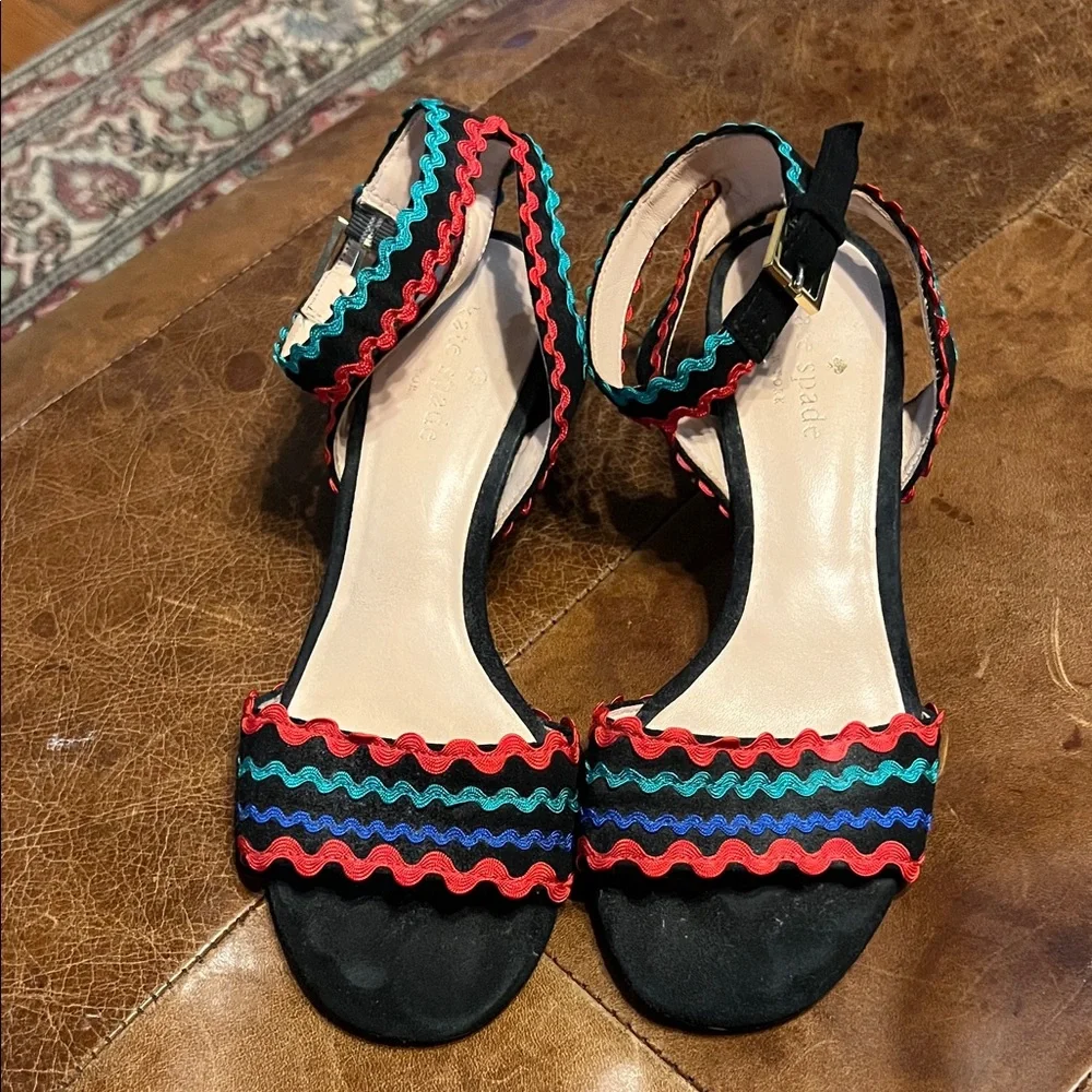 Kate Spade Ric rack block heel women’s 6.5 - Picture 1 of 6
